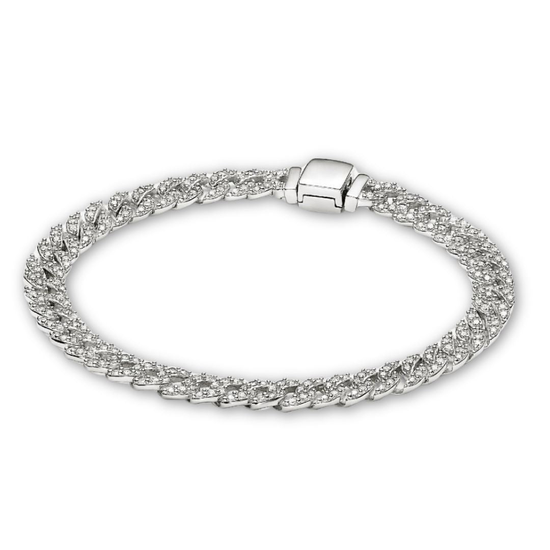Pave Cuban Armband | Gold