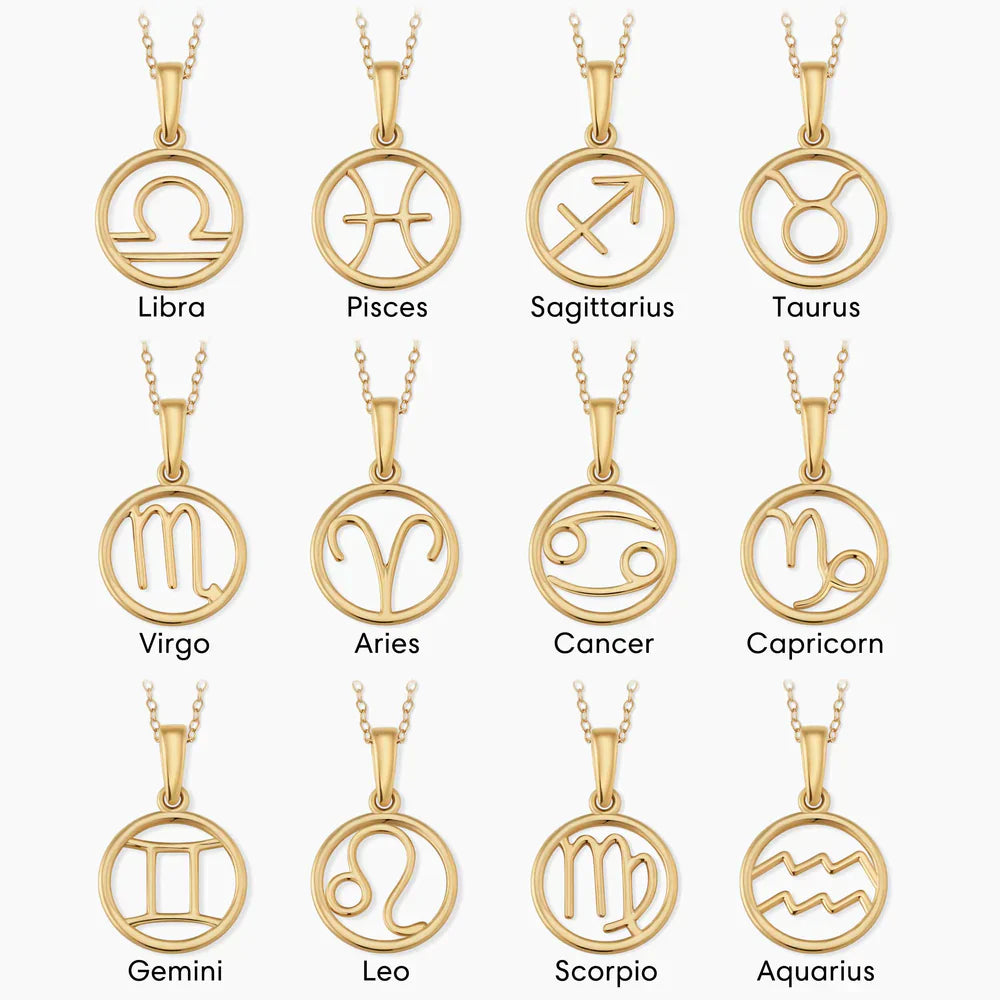 Zodiaczeichen Halskette | Gold