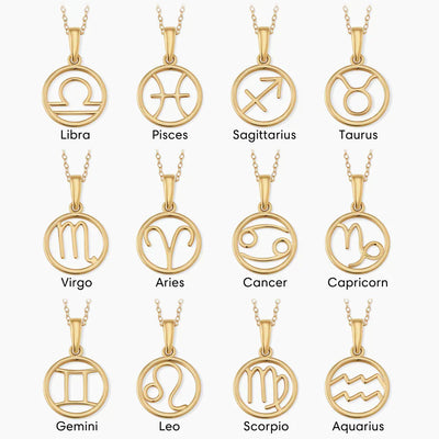 Zodiaczeichen Halskette | Gold