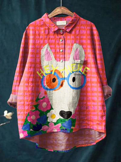 Amelia - Vintage-inspiriertes Hundekunst-T-Shirt