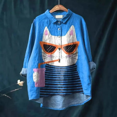 Addison - Kreatives Katzenkunst T-Shirt