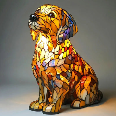 Spirituelle Lys Golden Retriever Figur Lamp