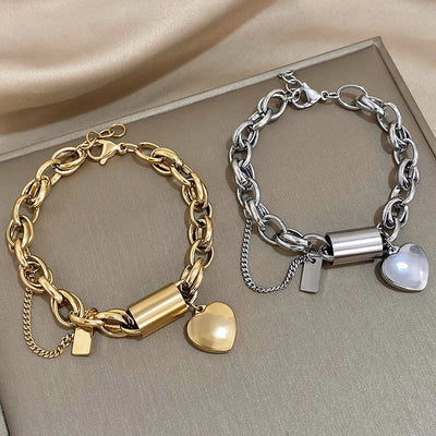 Herzlicher Chunky-Armband | Gold