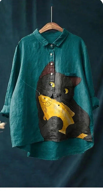 Addison - Kreatives Katzenkunst T-Shirt