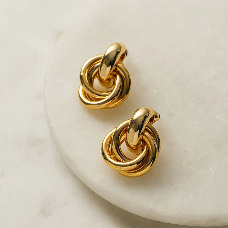Aussage Interlocking Ohrringe | Gold