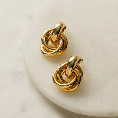 Aussage Interlocking Ohrringe | Gold