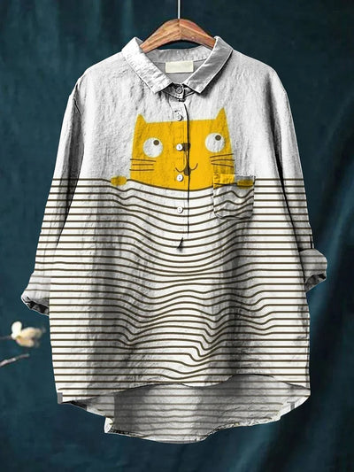 Addison - Kreatives Katzenkunst T-Shirt