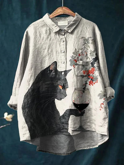 Addison - Kreatives Katzenkunst T-Shirt