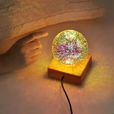 3D-Feuerwerks-Kristall-Globelampe