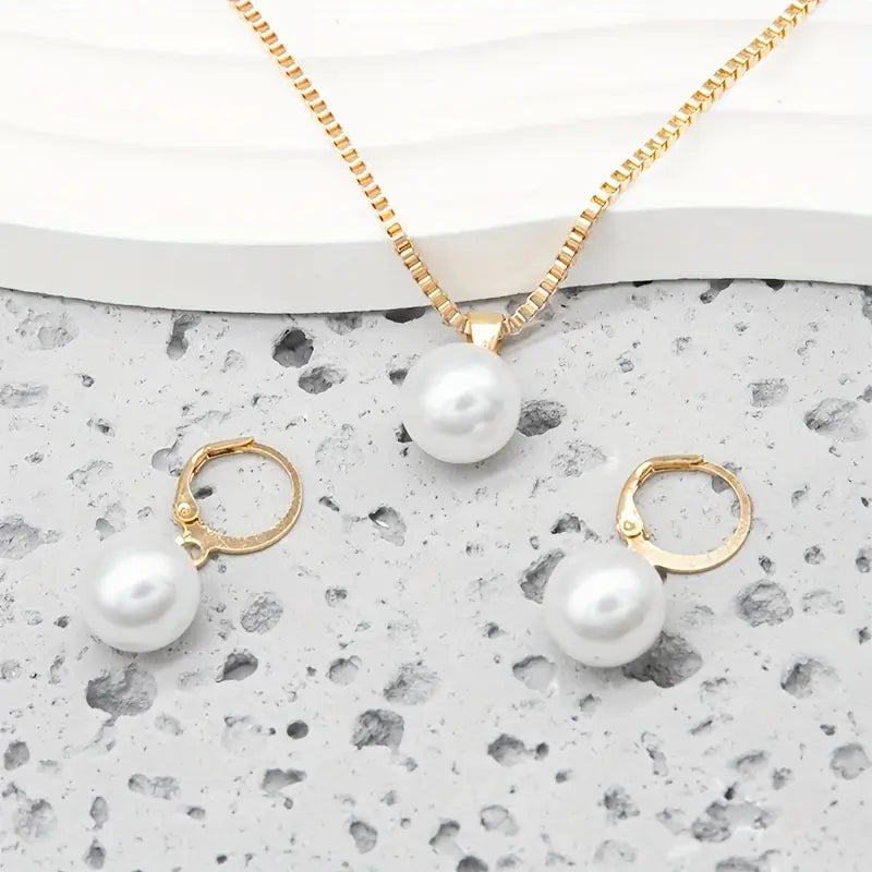Goldene Grace Perlen Schmuckset | Gold