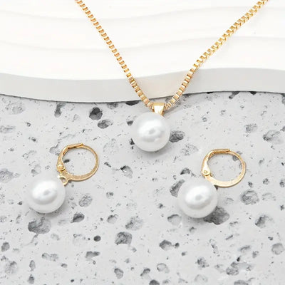 Goldene Grace Perlen Schmuckset | Gold