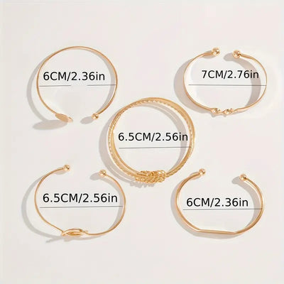Geknotetes Eleganz-Armband-Set | Gold