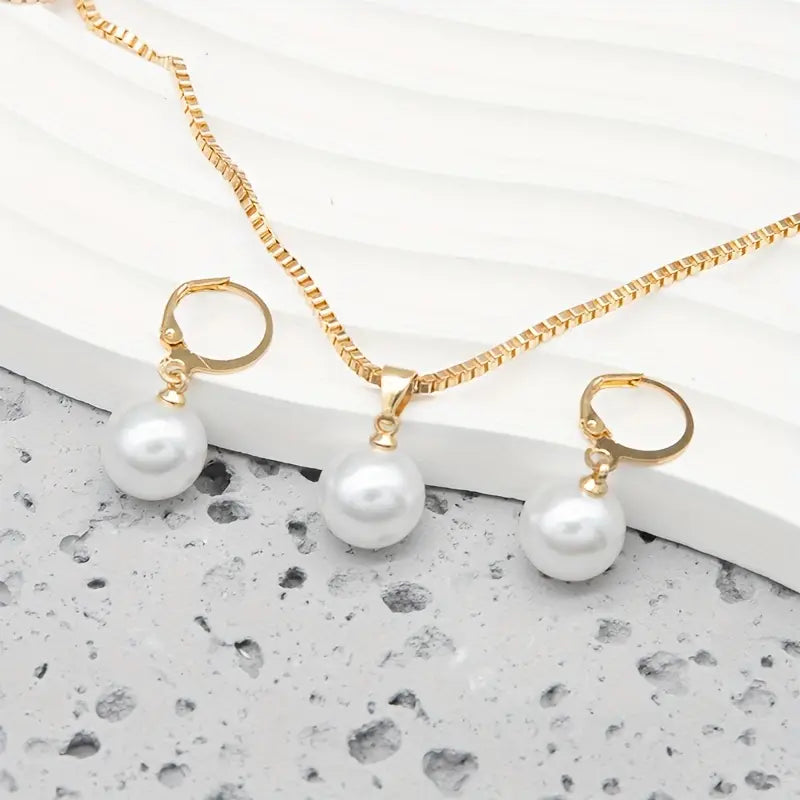 Goldene Grace Perlen Schmuckset | Gold