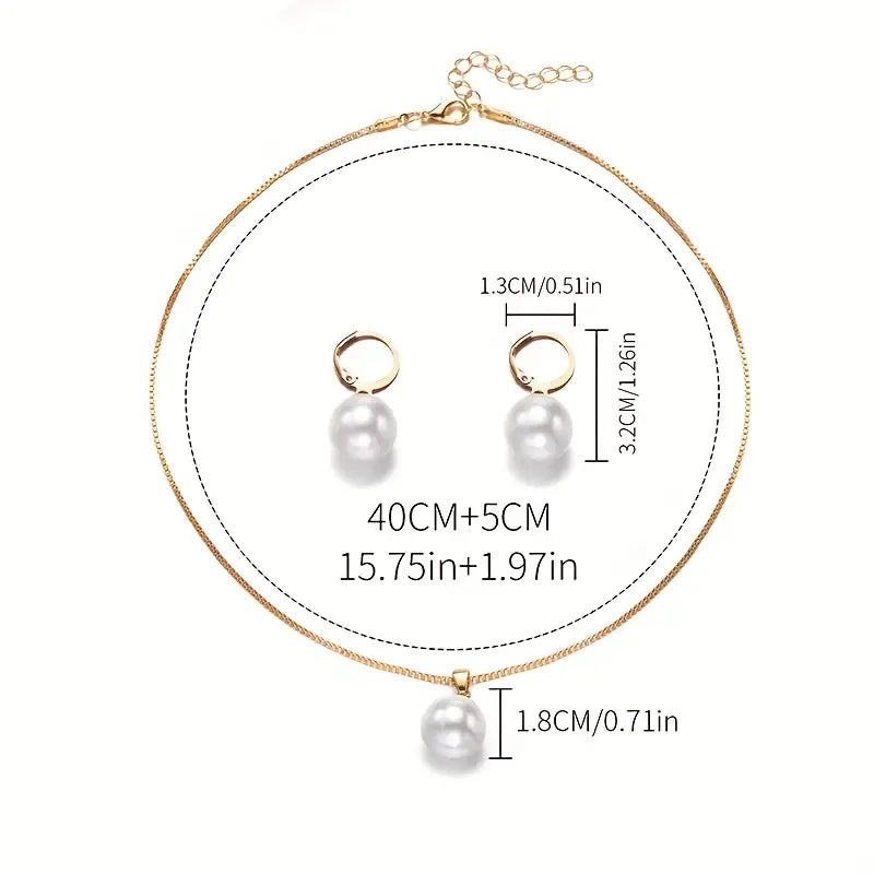 Goldene Grace Perlen Schmuckset | Gold