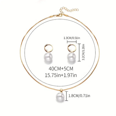 Goldene Grace Perlen Schmuckset | Gold