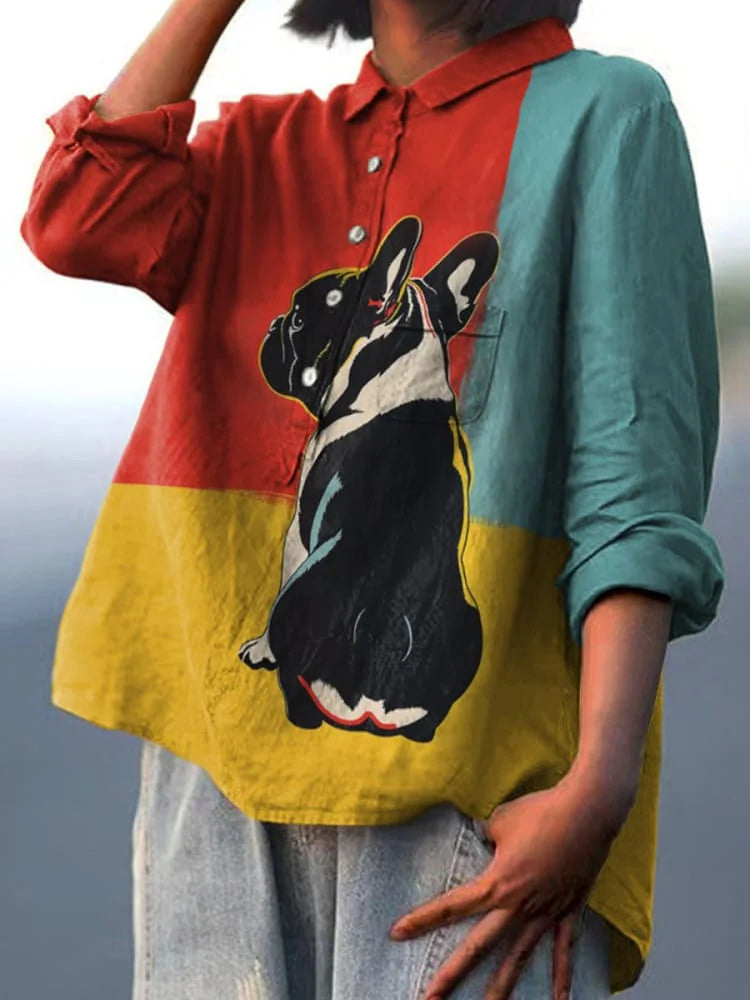 Genesis - Künstlerisches Print-Hundekunst-Shirt