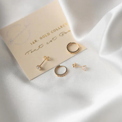 Larmes de Lune Stein Ohrstecker | Gold