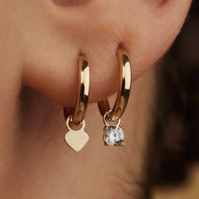 Larmes de Lune Stein Creolen | Gold