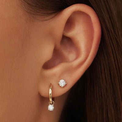 Larmes de Lune Stein Ohrstecker | Gold