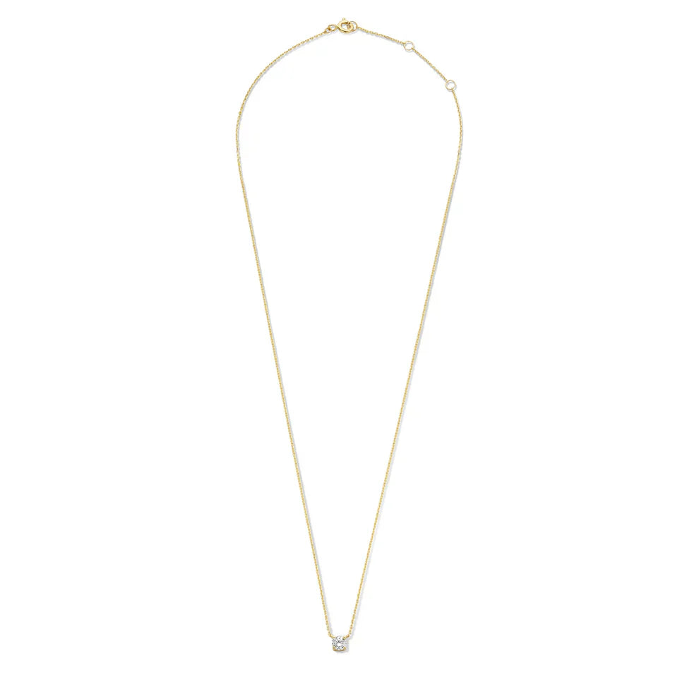 Cléa Moissanit Stein Halskette | Gold