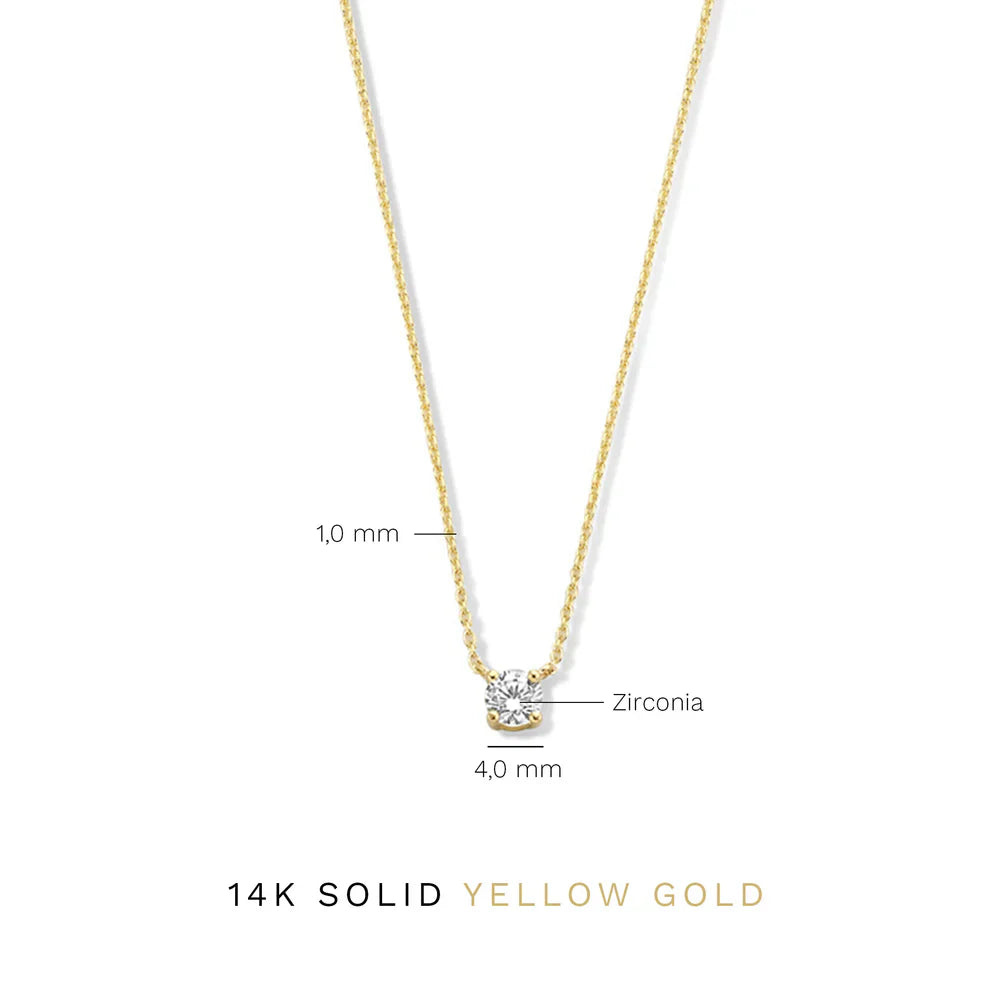 Cléa Moissanit Stein Halskette | Gold