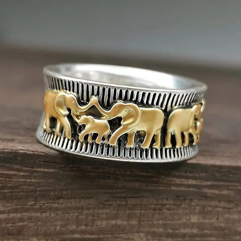 Vintage Gold Elefantenring