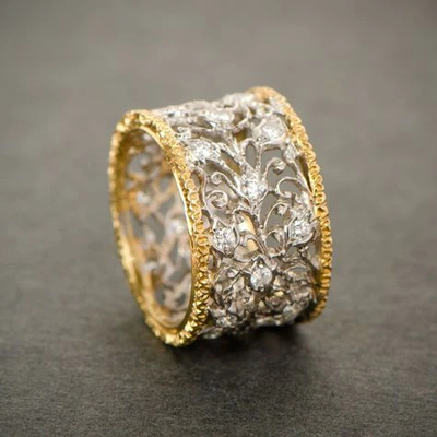 Mika - Vintage Zirkonia Efeu Ring