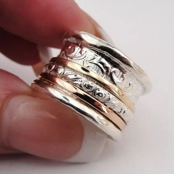 Vintage Gold- und Silberring