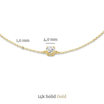 Cléa Moissanit Stein Set | Gold