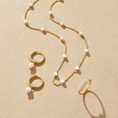 Reine Goldperlenkette