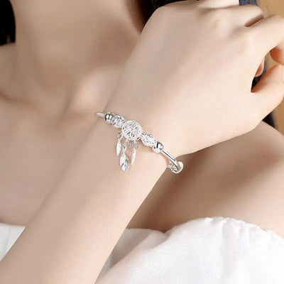 925 Silber verstellbares Traumfänger-Armband