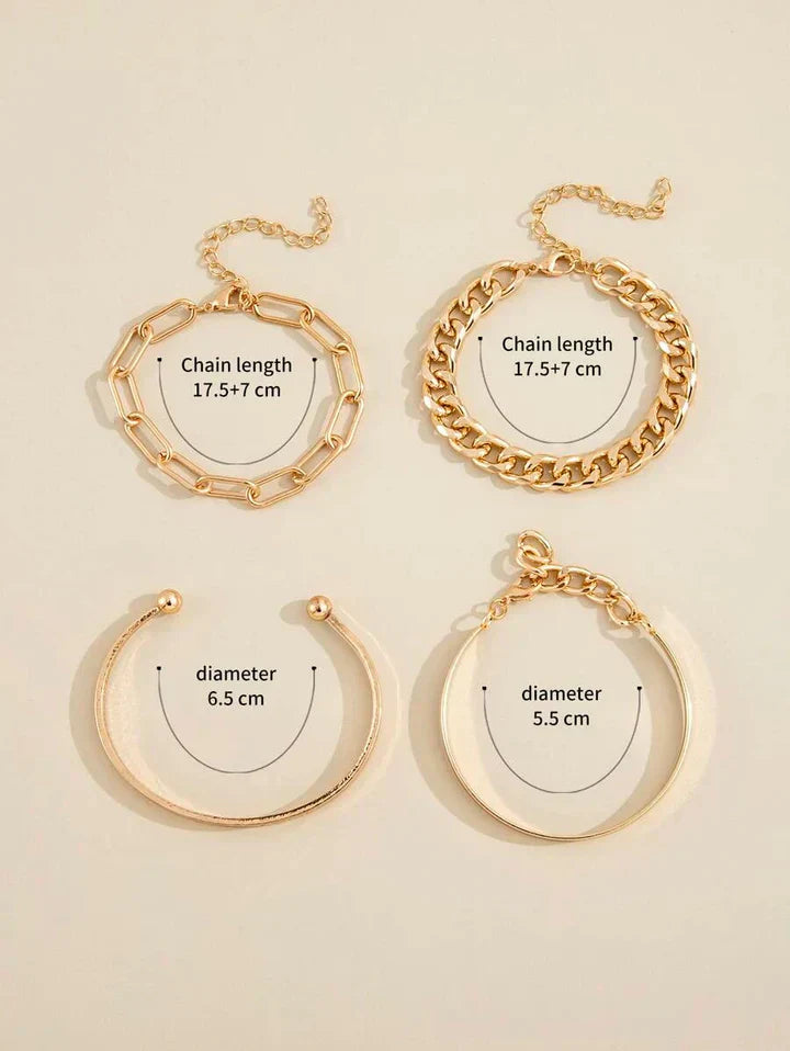 Elan Mercer Armband Set | Gold