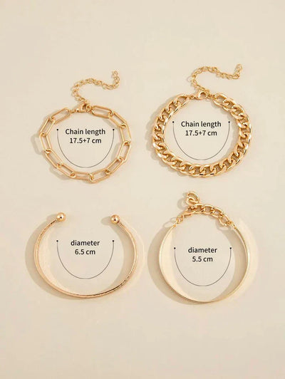 Elan Mercer Armband Set | Gold